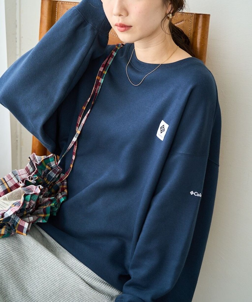 Columbia×FREAKS STORE IMPERIAL PARK寬鬆版型刺繡Logo裏刷毛大學T_23