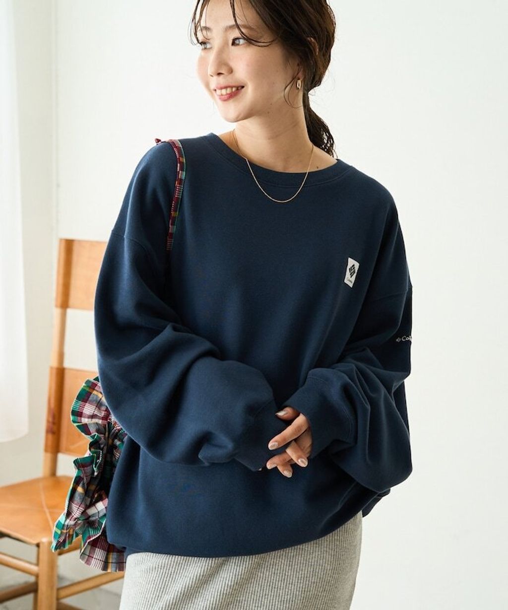 Columbia×FREAKS STORE IMPERIAL PARK寬鬆版型刺繡Logo裏刷毛大學T_19