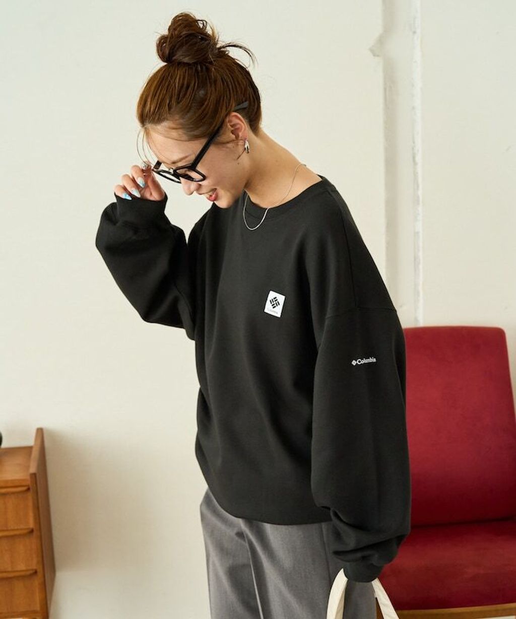 Columbia×FREAKS STORE IMPERIAL PARK寬鬆版型刺繡Logo裏刷毛大學T_29