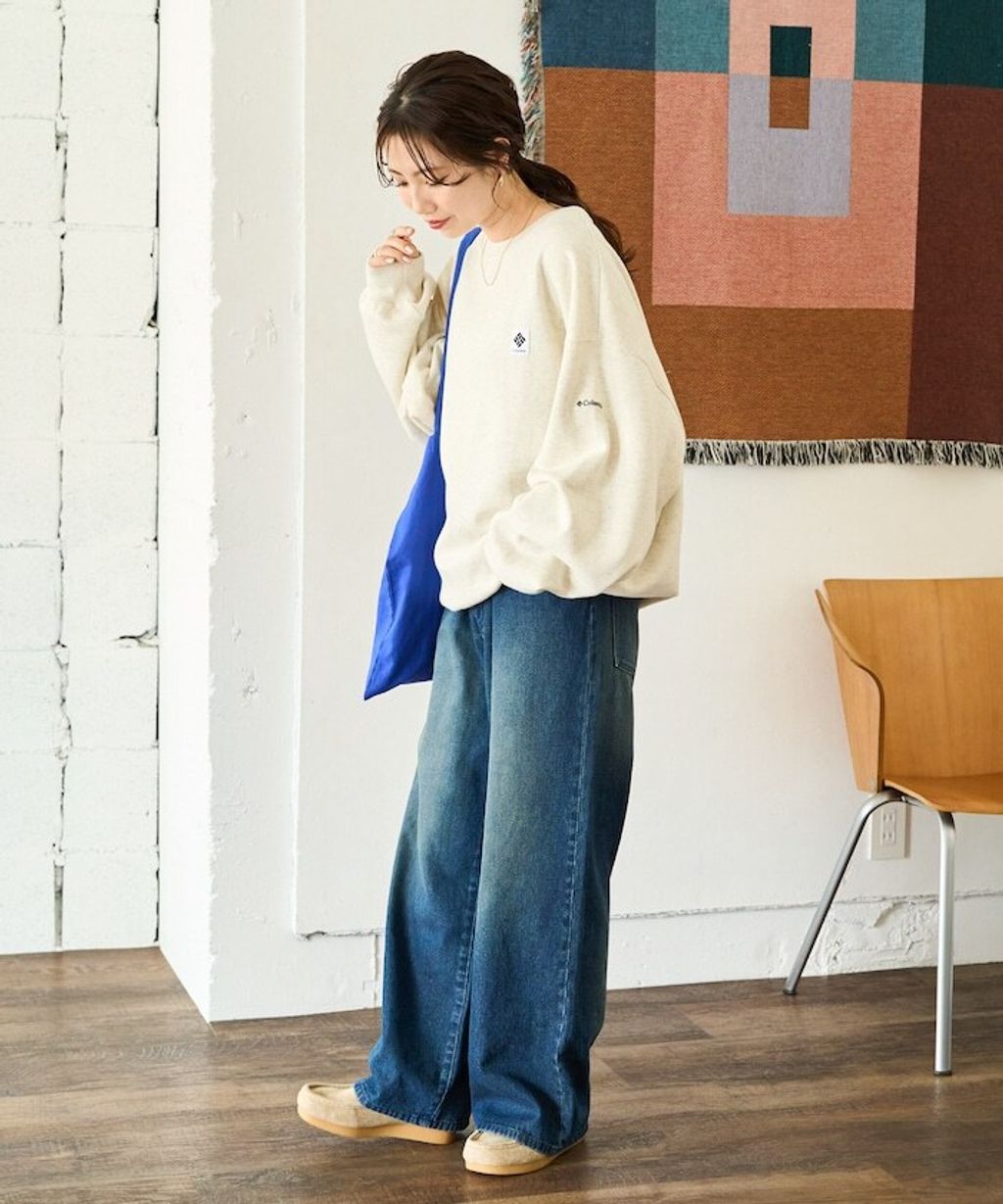 Columbia×FREAKS STORE IMPERIAL PARK寬鬆版型刺繡Logo裏刷毛大學T_7