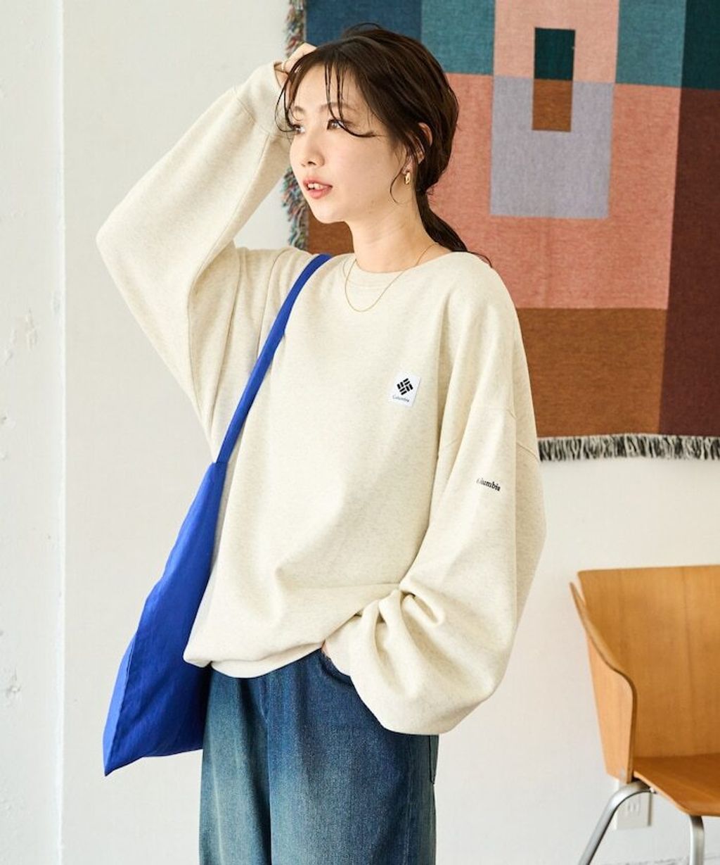 Columbia×FREAKS STORE IMPERIAL PARK寬鬆版型刺繡Logo裏刷毛大學T_10