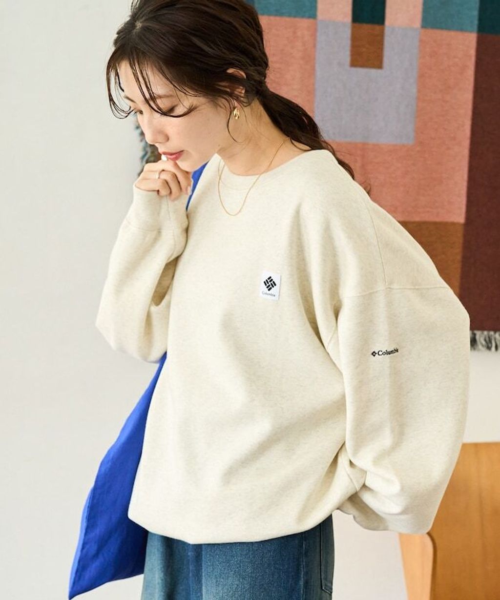 Columbia×FREAKS STORE IMPERIAL PARK寬鬆版型刺繡Logo裏刷毛大學T_1