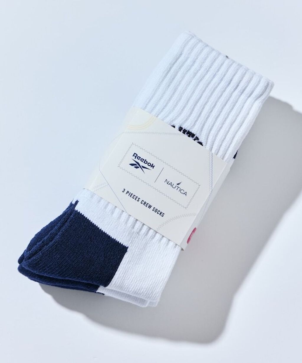 Reebok×NAUTICA 一套三入刺繡logo螺紋襪(男款)_9