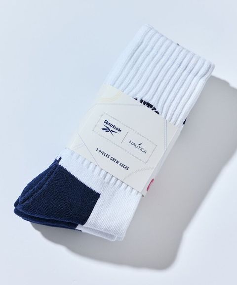 Reebok×NAUTICA 一套三入刺繡logo螺紋襪(男款)_9