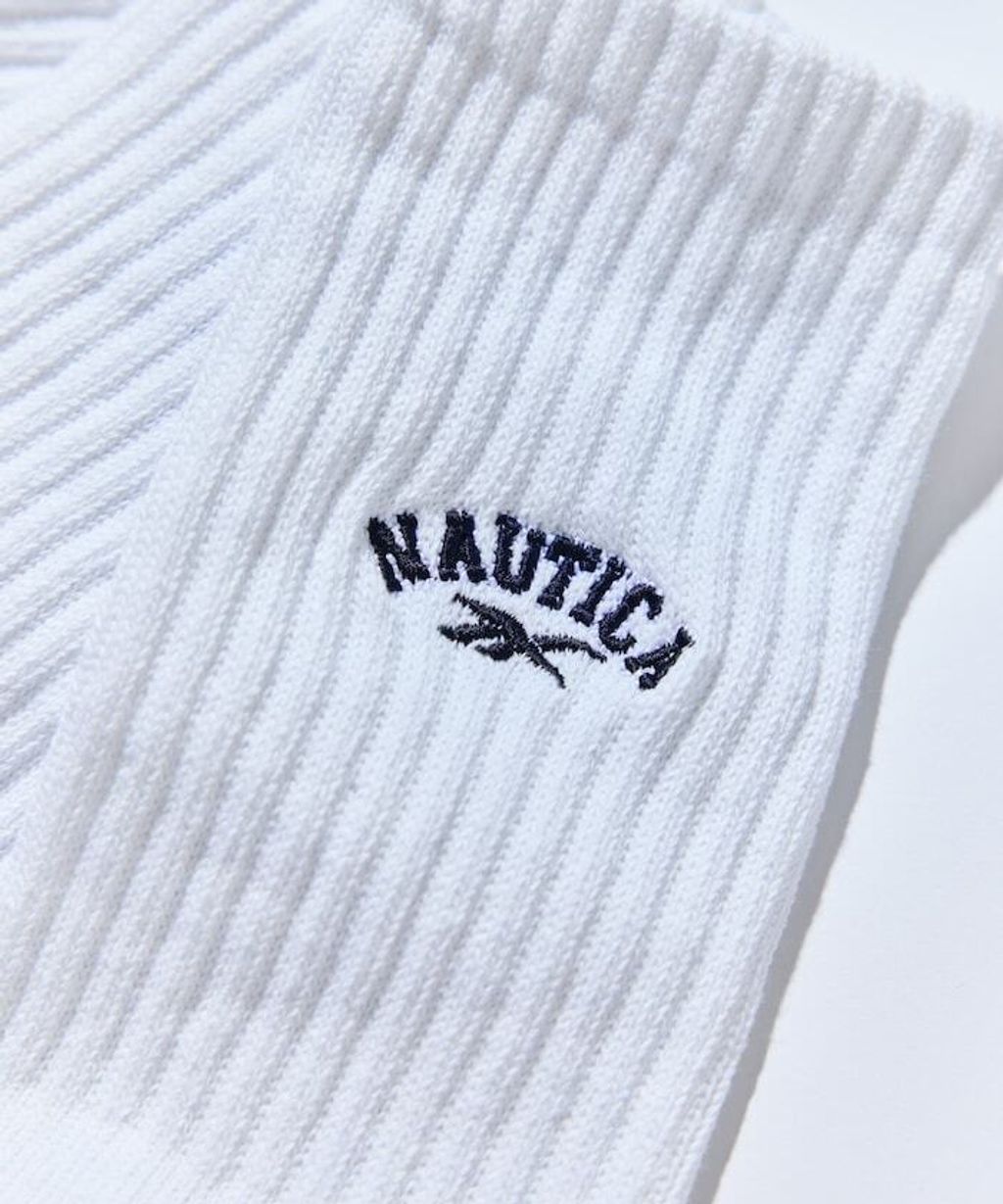 Reebok×NAUTICA 一套三入刺繡logo螺紋襪(男款)_5