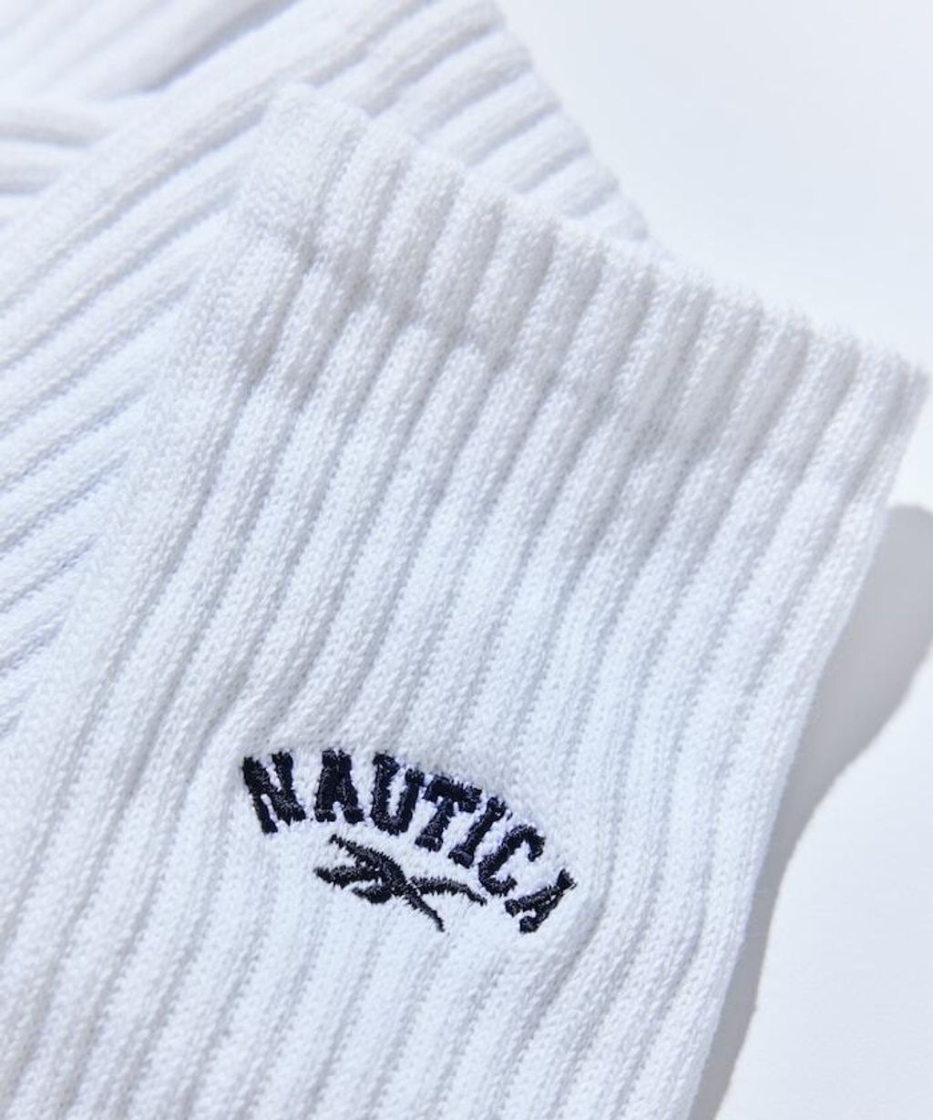 Reebok×NAUTICA 一套三入刺繡logo螺紋襪(女款)_8
