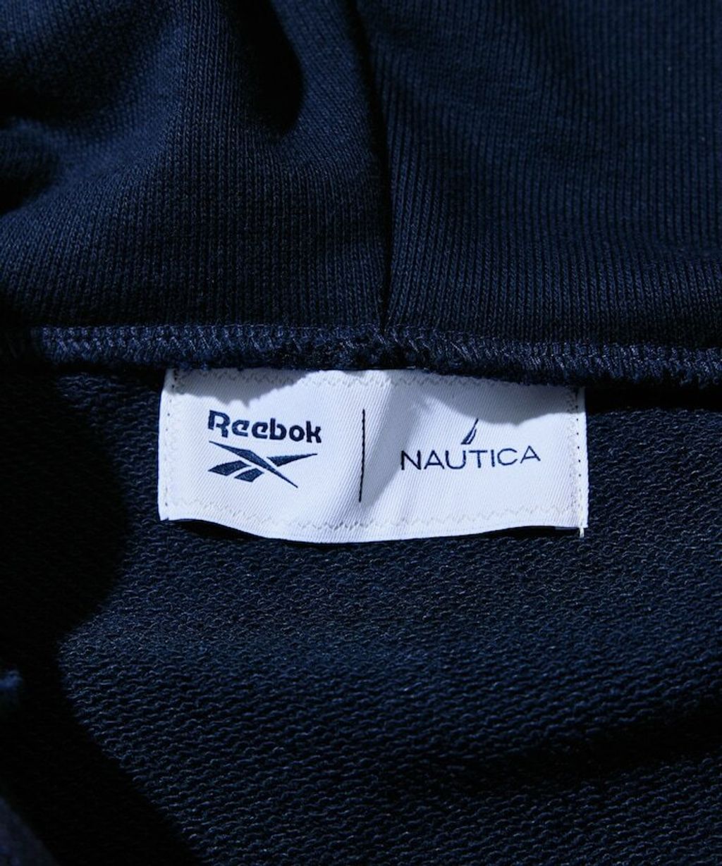 Reebok×NAUTICA 490g高磅刺繡Logo拉鍊短版連帽外套_10