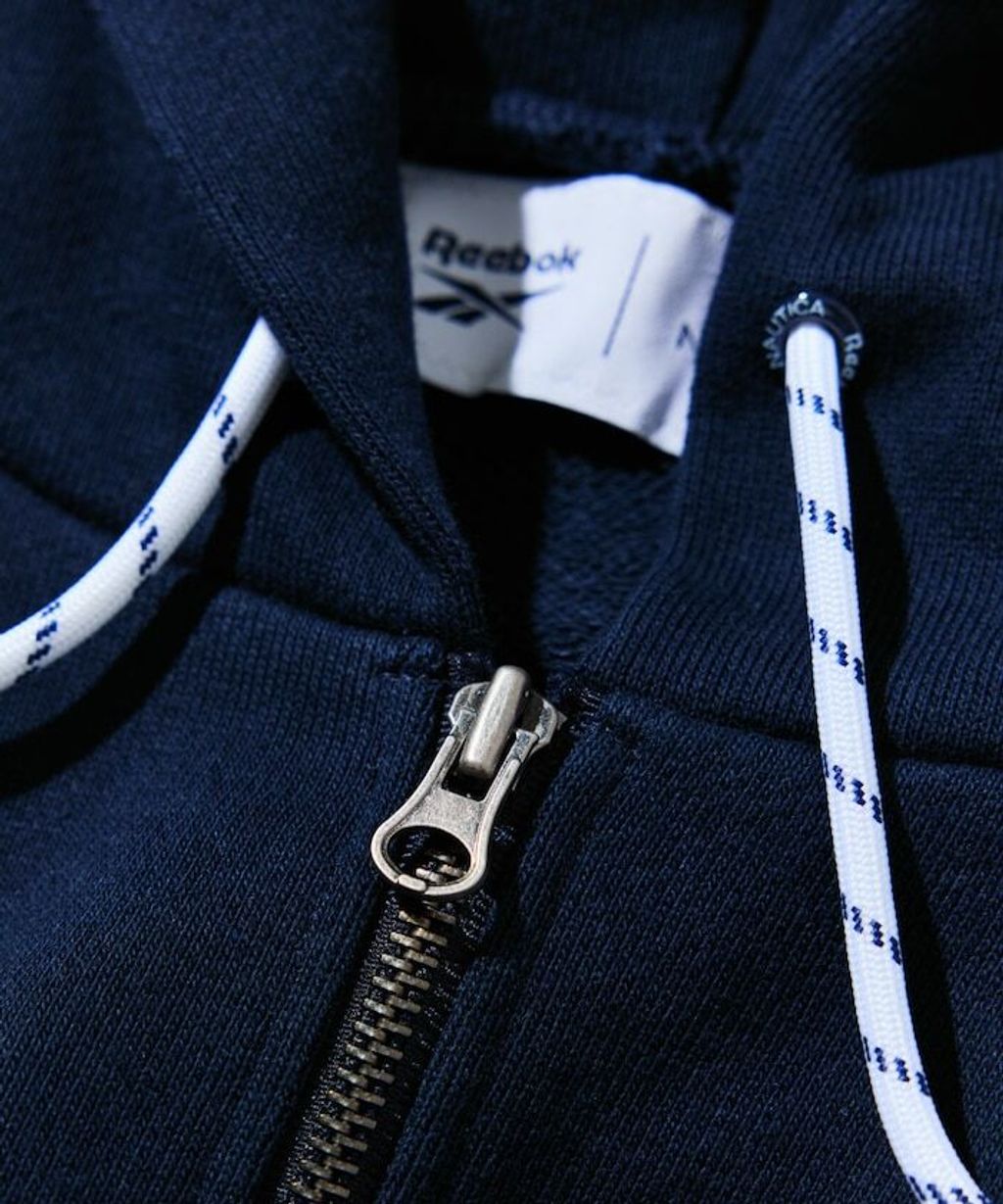 Reebok×NAUTICA 490g高磅刺繡Logo拉鍊短版連帽外套_11