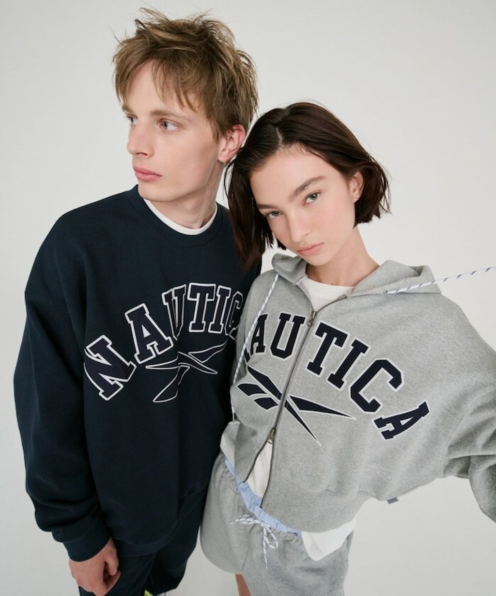 Reebok×NAUTICA 490g高磅刺繡Logo拉鍊短版連帽外套_6