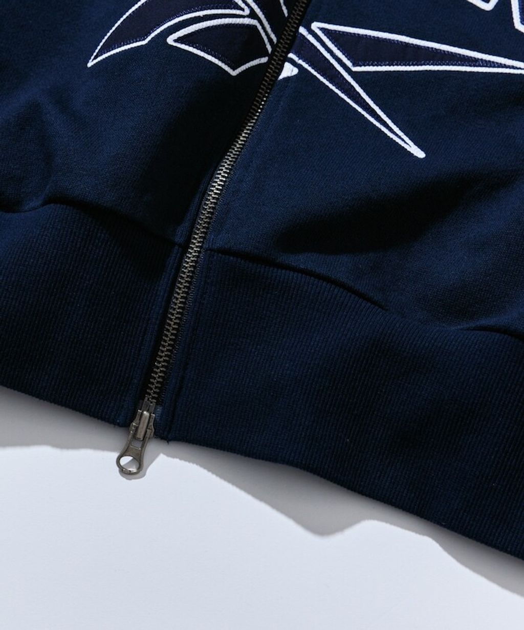 Reebok×NAUTICA 490g高磅刺繡Logo拉鍊短版連帽外套_19