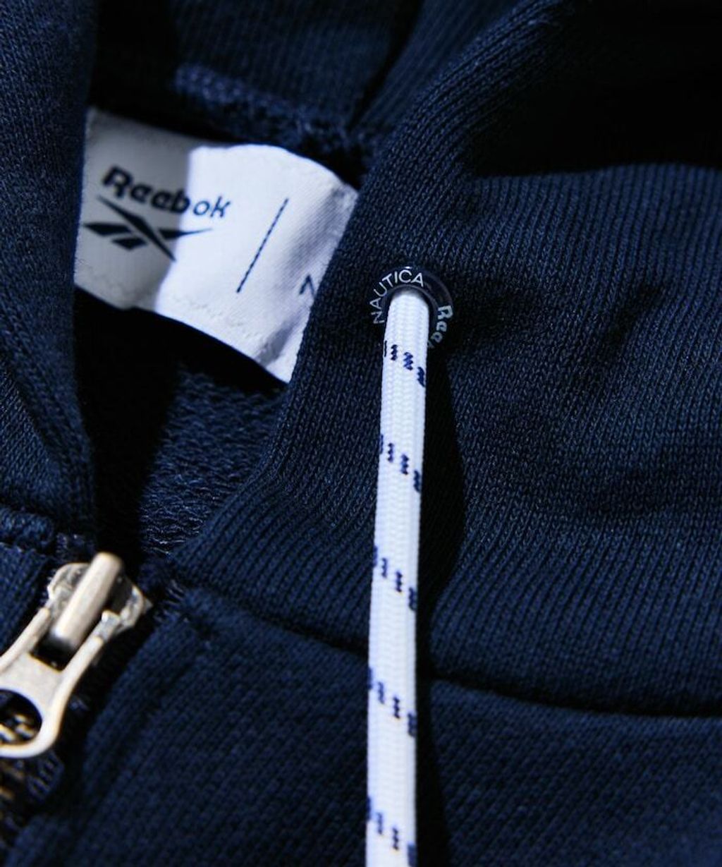 Reebok×NAUTICA 490g高磅刺繡Logo拉鍊短版連帽外套_13