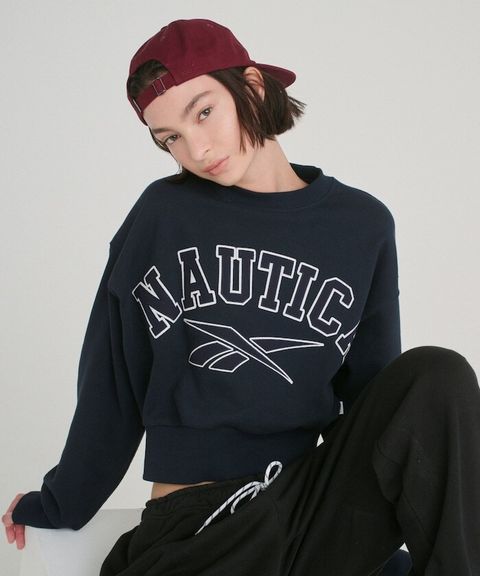 Reebok×NAUTICA 490g高磅刺繡Logo短版大學T_2