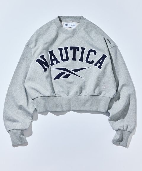 Reebok×NAUTICA 490g高磅刺繡Logo短版大學T_1