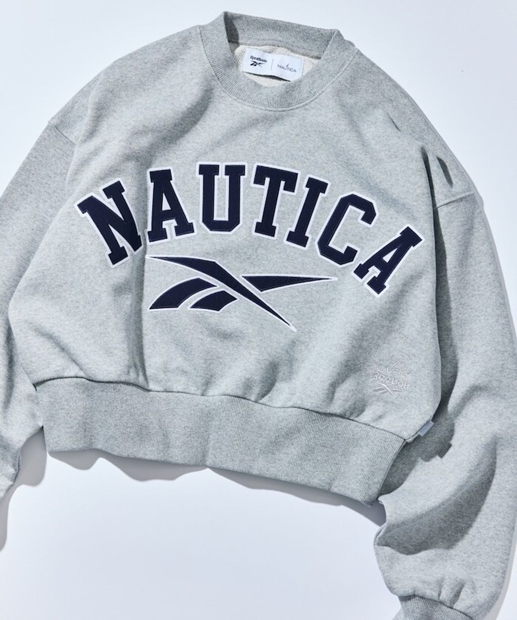 Reebok×NAUTICA 490g高磅刺繡Logo短版大學T_19
