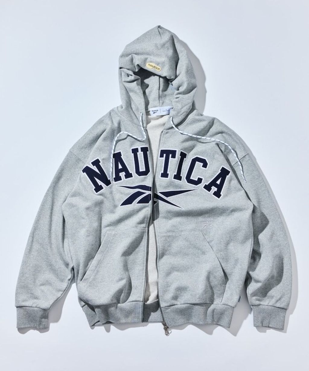 Reebok×NAUTICA 490g高磅刺繡Logo雙拉鍊連帽外套_1