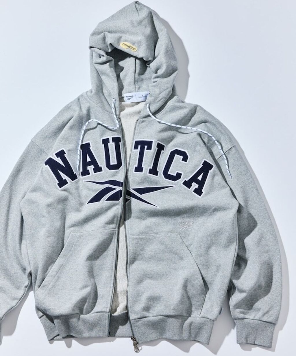 Reebok×NAUTICA 490g高磅刺繡Logo雙拉鍊連帽外套_5