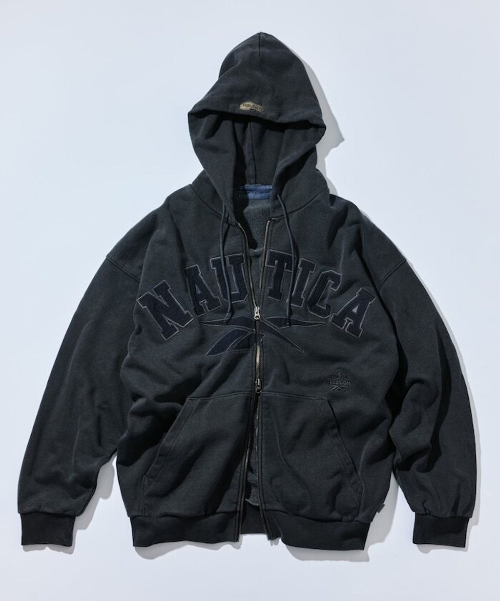 Reebok×NAUTICA 490g高磅刺繡Logo水洗雙拉鍊連帽外套_1