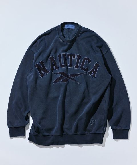 Reebok×NAUTICA 490g高磅刺繡Logo水洗大學T_3