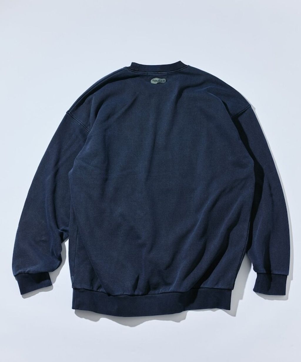 Reebok×NAUTICA 490g高磅刺繡Logo水洗大學T_29