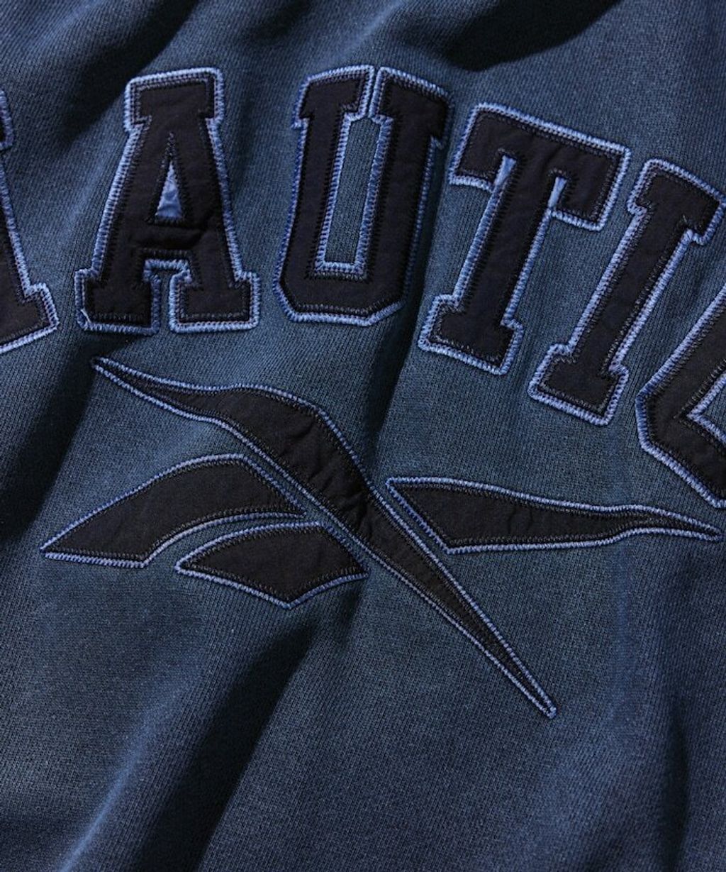 Reebok×NAUTICA 490g高磅刺繡Logo水洗大學T_21