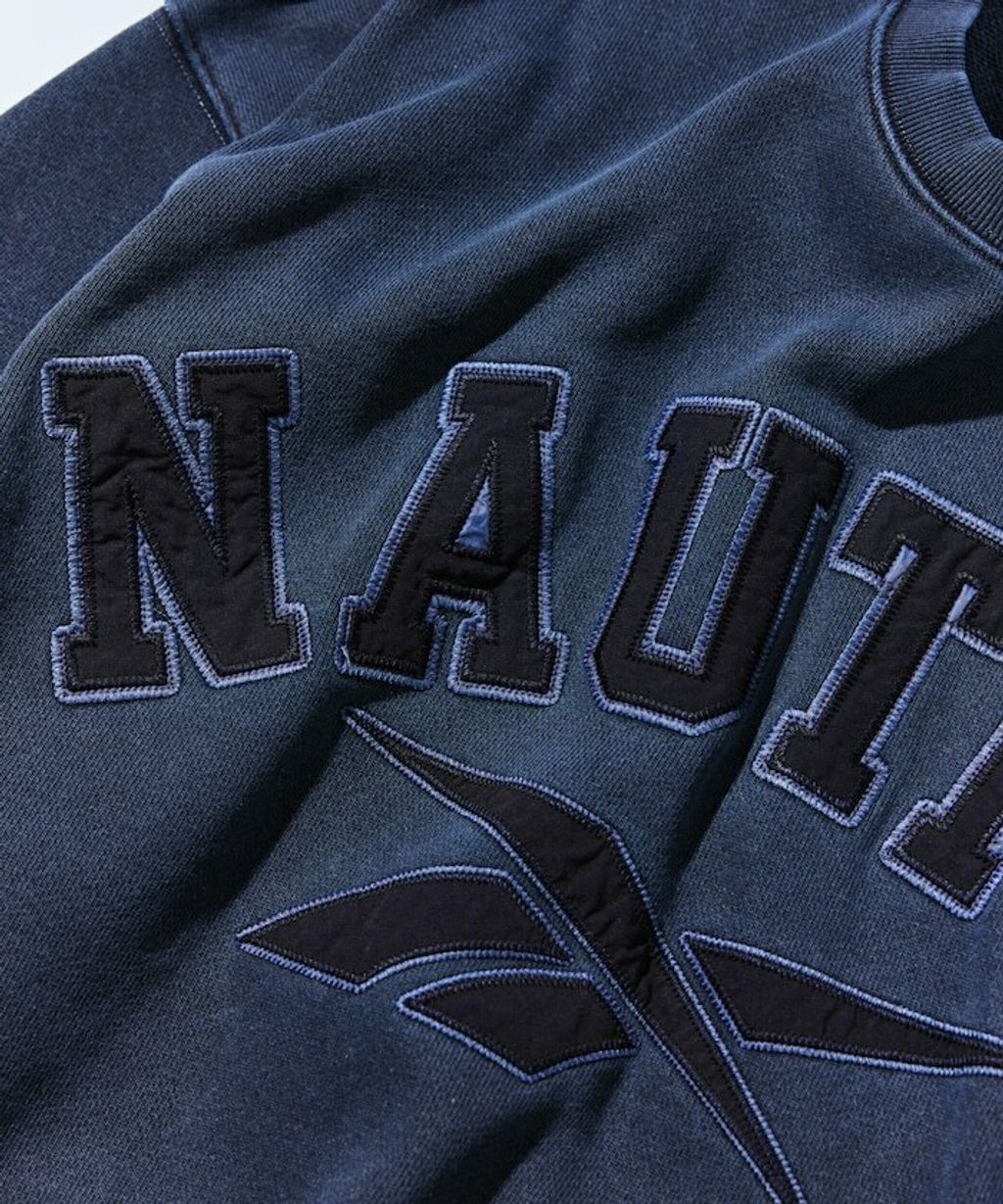 Reebok×NAUTICA 490g高磅刺繡Logo水洗大學T_19