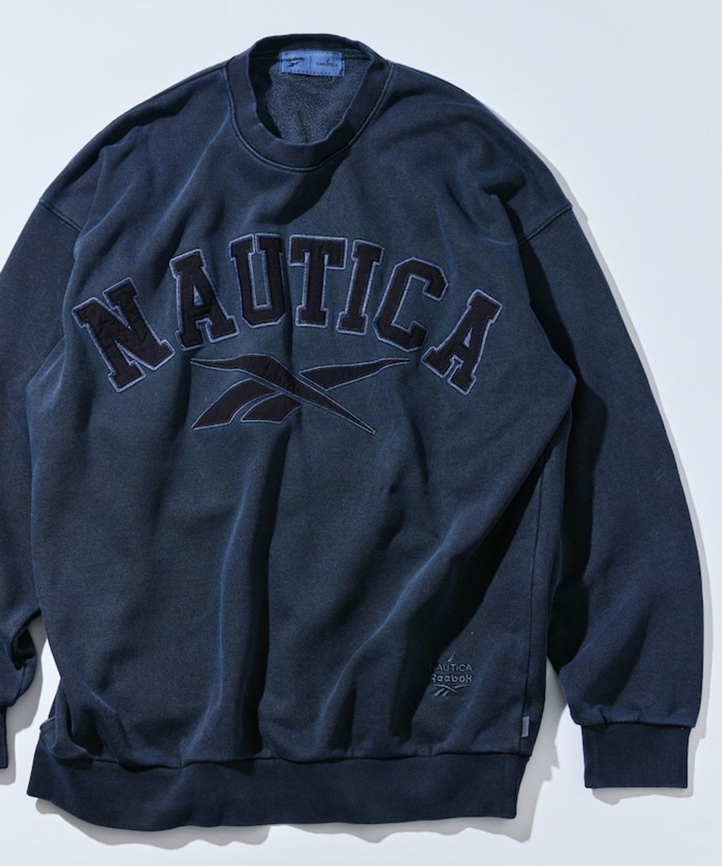 Reebok×NAUTICA 490g高磅刺繡Logo水洗大學T_15