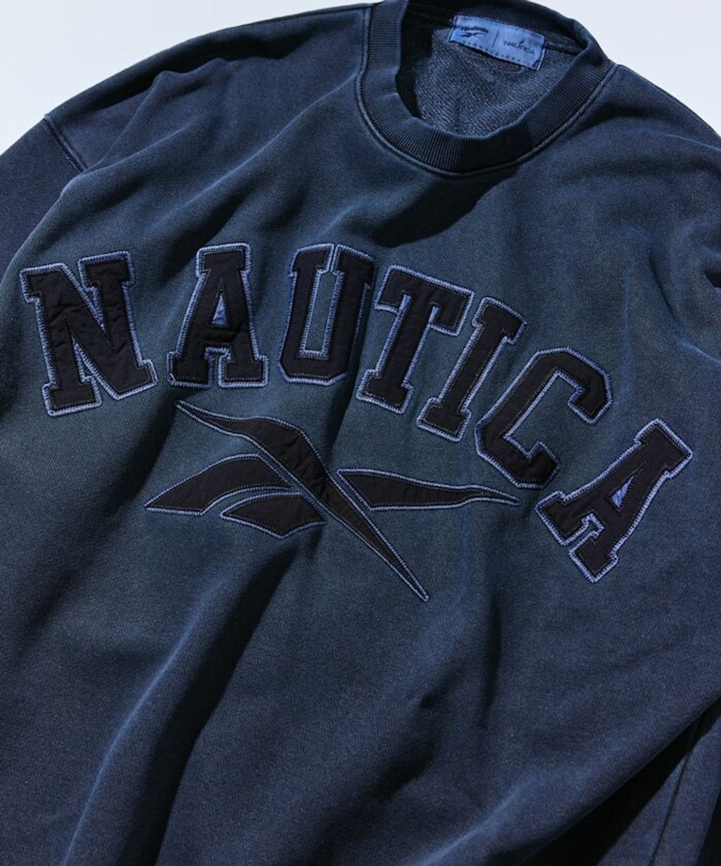 Reebok×NAUTICA 490g高磅刺繡Logo水洗大學T_18