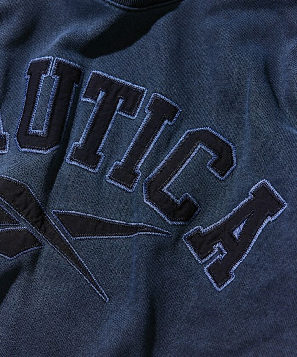 Reebok×NAUTICA 490g高磅刺繡Logo水洗大學T_20