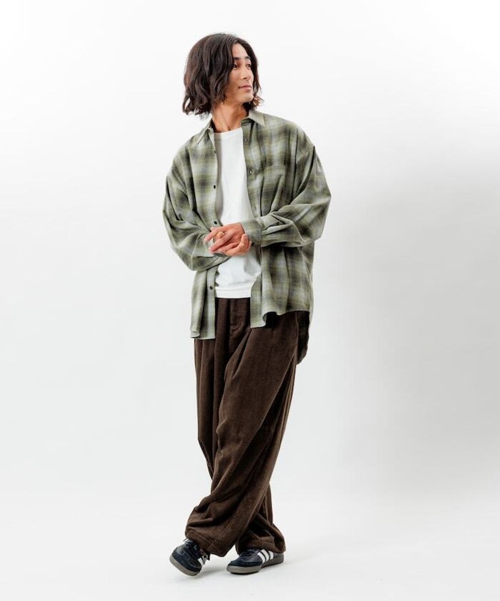 FREAKS STORE 寬版燈芯絨可縮口長褲_43