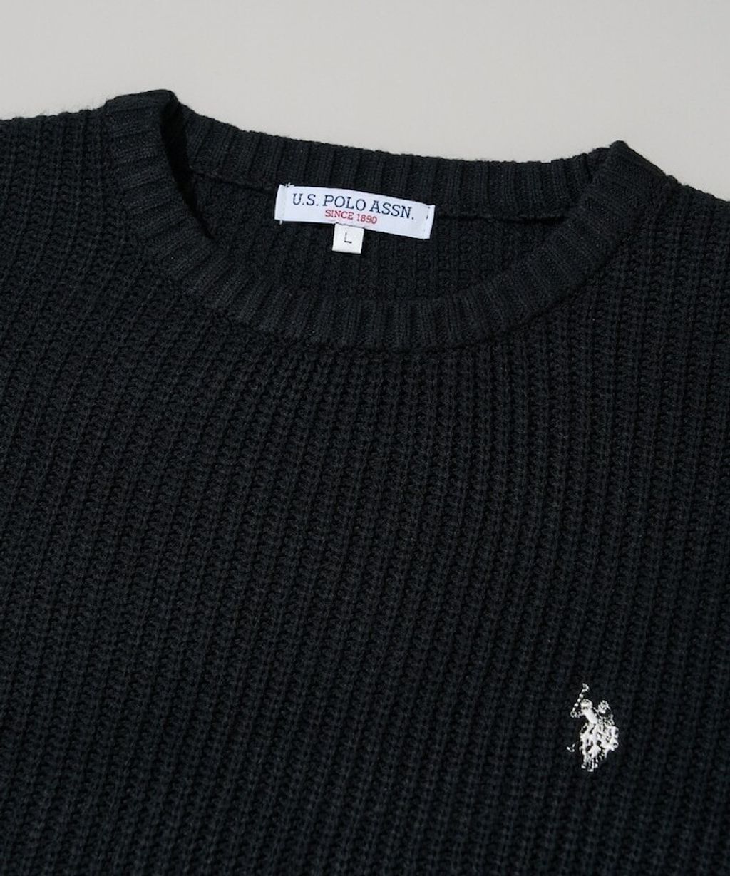 U.S. POLO ASSN. 畦編織刺繡logo圓領針織衫_49