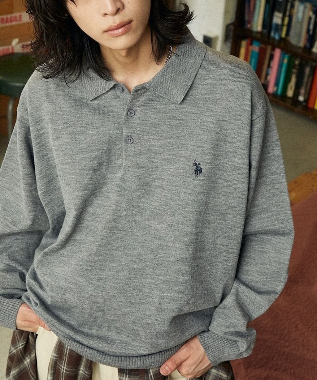 U.S. POLO ASSN. 刺繡logo針織POLO衫_1