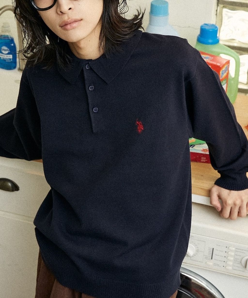 U.S. POLO ASSN. 刺繡logo針織POLO衫_5