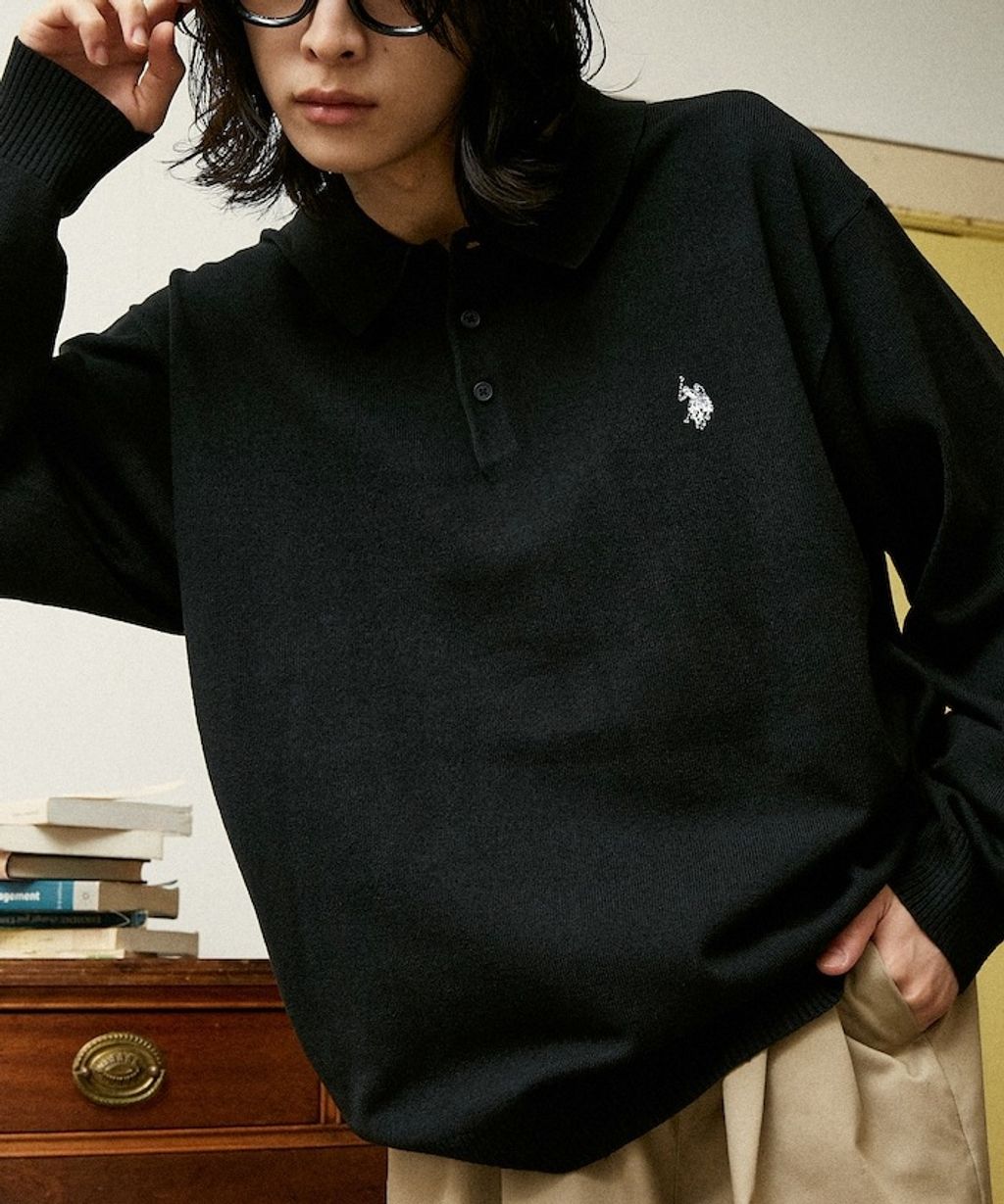 U.S. POLO ASSN. 刺繡logo針織POLO衫_3
