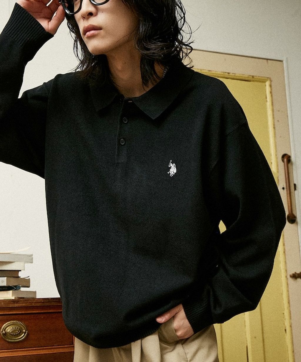 U.S. POLO ASSN. 刺繡logo針織POLO衫_50