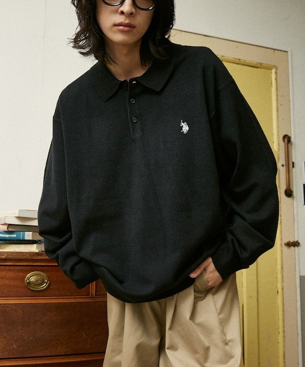 U.S. POLO ASSN. 刺繡logo針織POLO衫_48