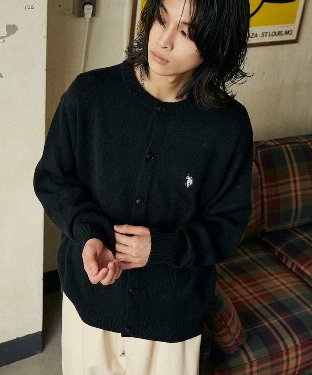 U.S. POLO ASSN. 刺繡logo圓領針織開襟衫_7