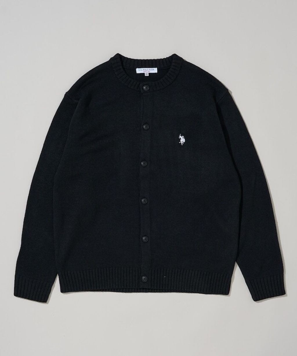 U.S. POLO ASSN. 刺繡logo圓領針織開襟衫_44