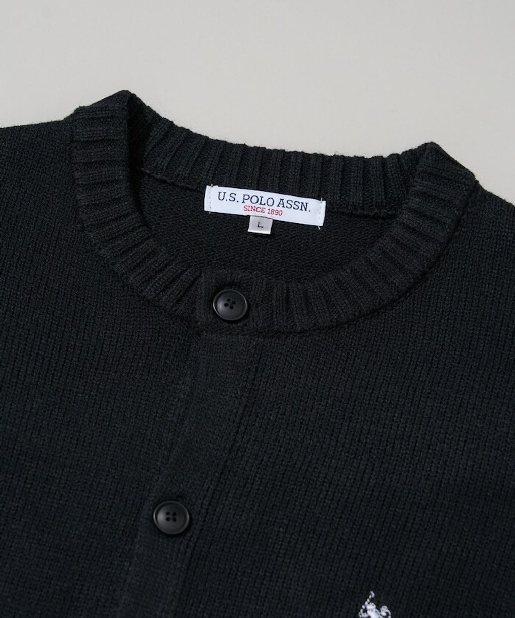 U.S. POLO ASSN. 刺繡logo圓領針織開襟衫_46