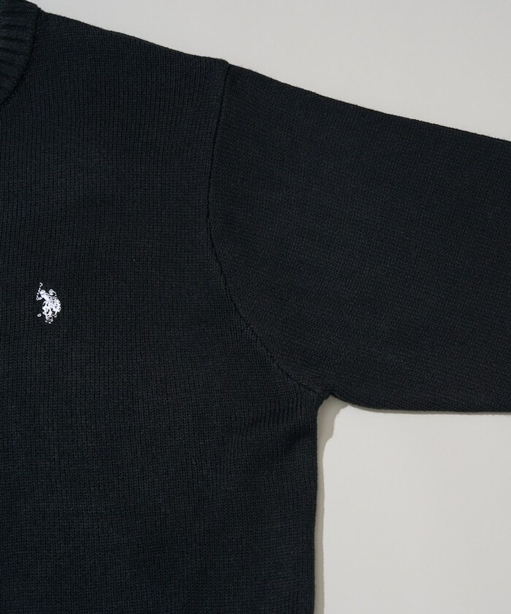 U.S. POLO ASSN. 刺繡logo圓領針織開襟衫_47
