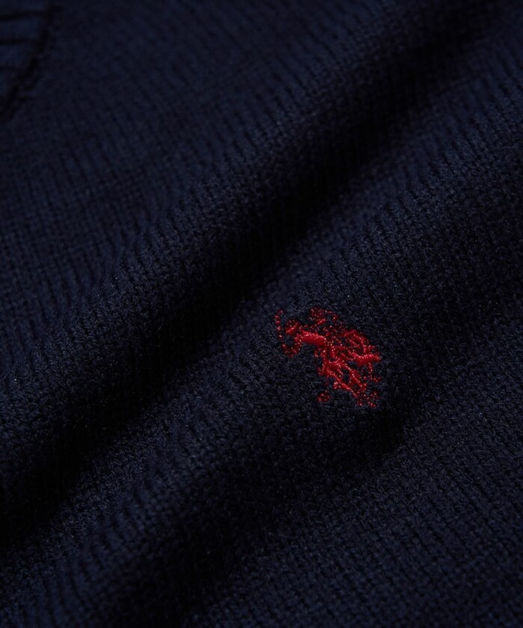 U.S. POLO ASSN. 刺繡logo圓領針織開襟衫_35