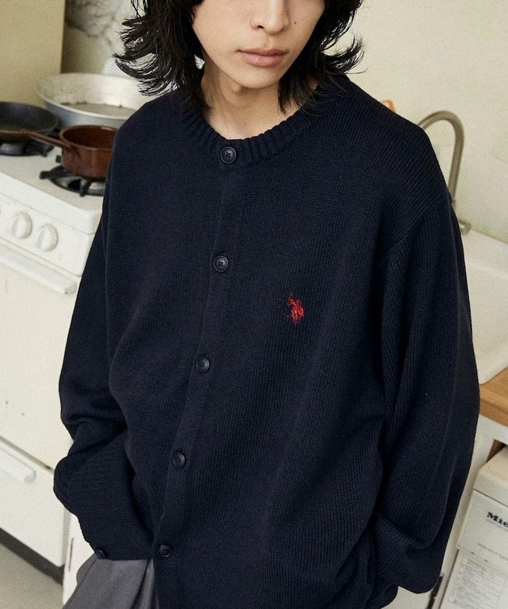 U.S. POLO ASSN. 刺繡logo圓領針織開襟衫_27