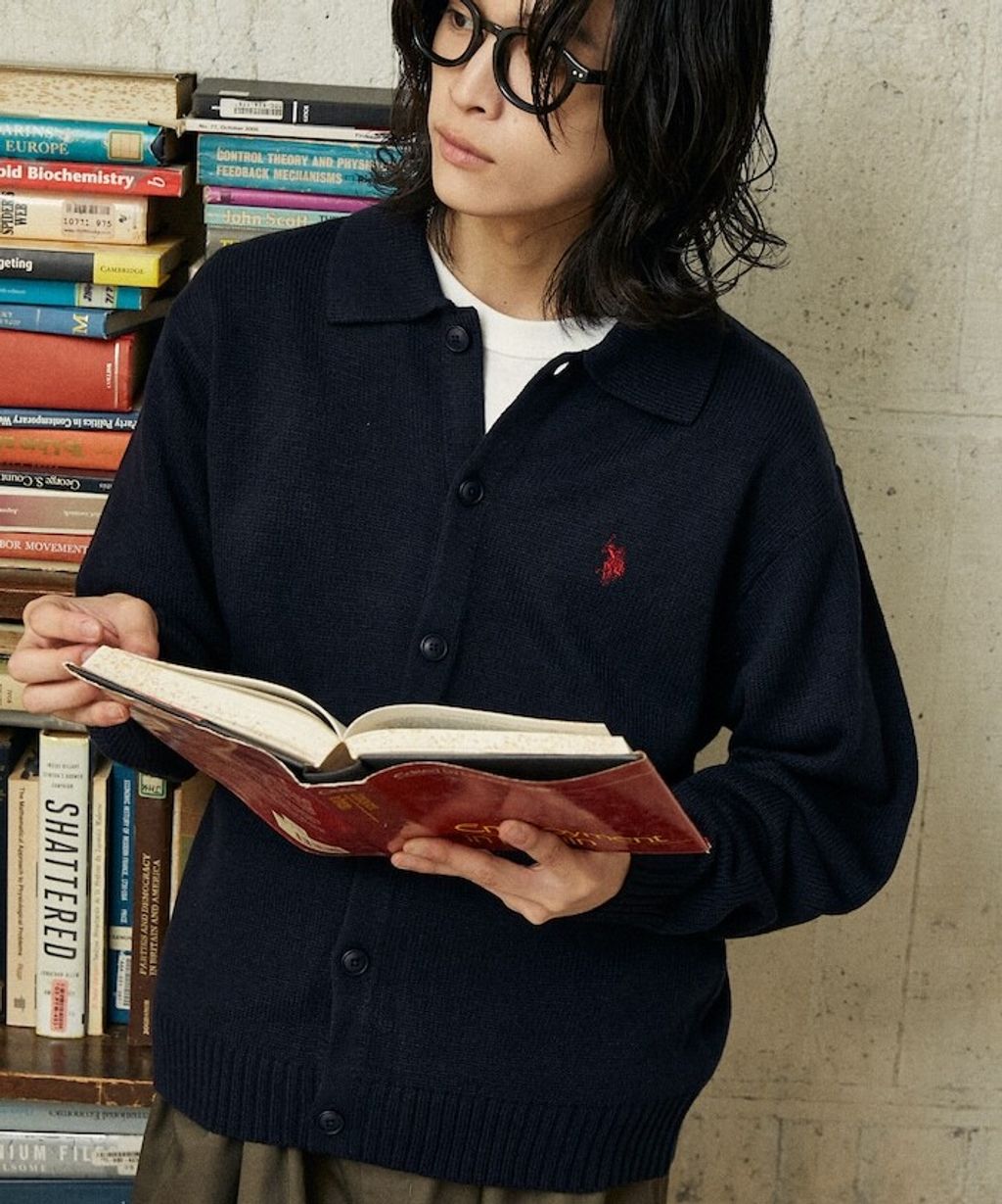 U.S. POLO ASSN. polo領刺繡logo針織開襟衫_5