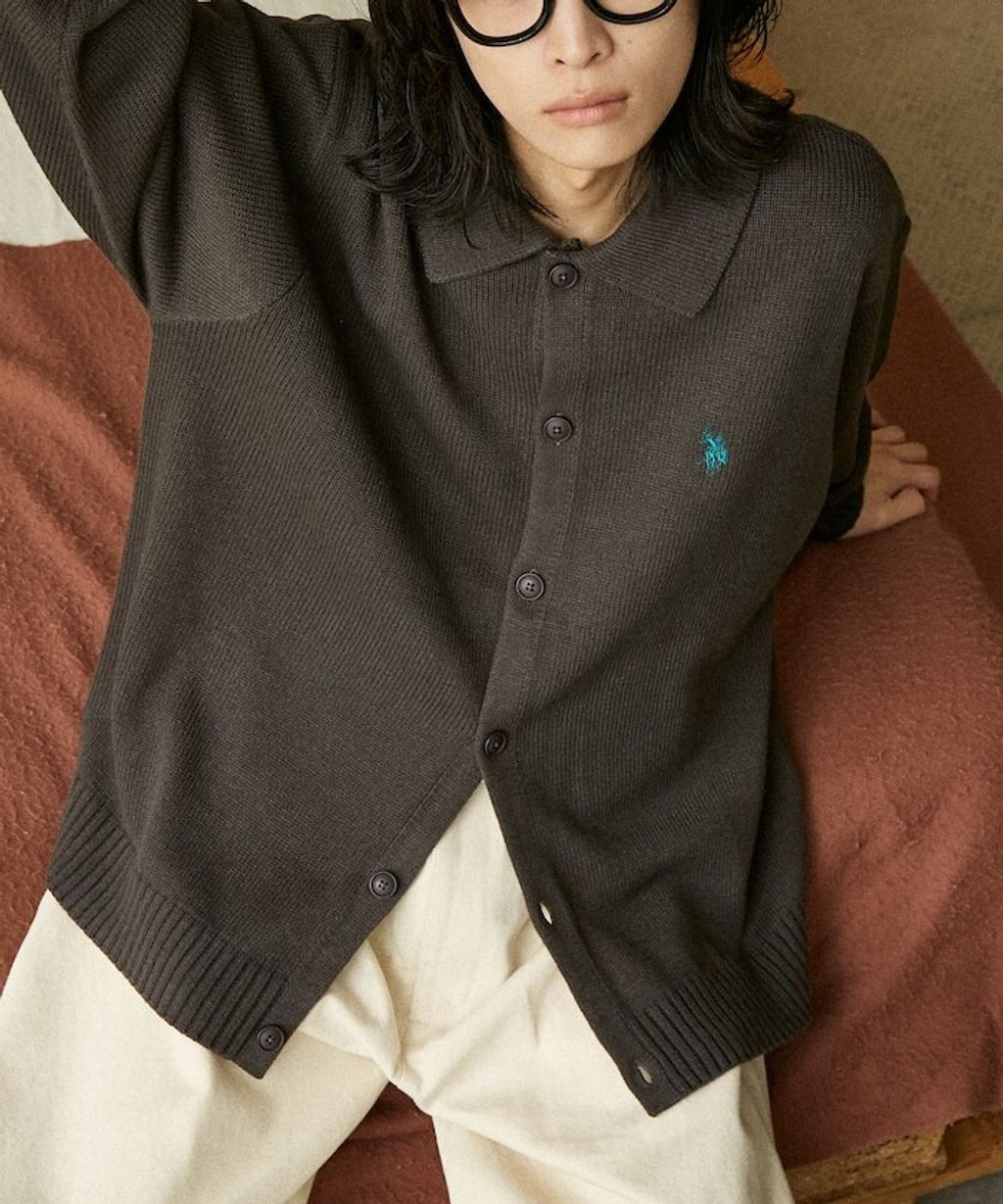 U.S. POLO ASSN. polo領刺繡logo針織開襟衫_2