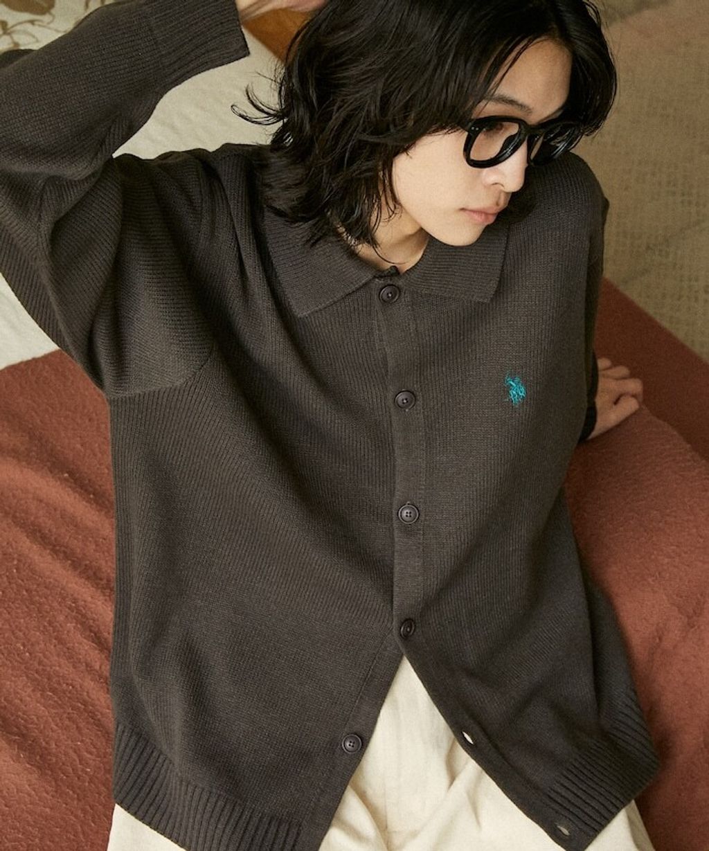 U.S. POLO ASSN. polo領刺繡logo針織開襟衫_36