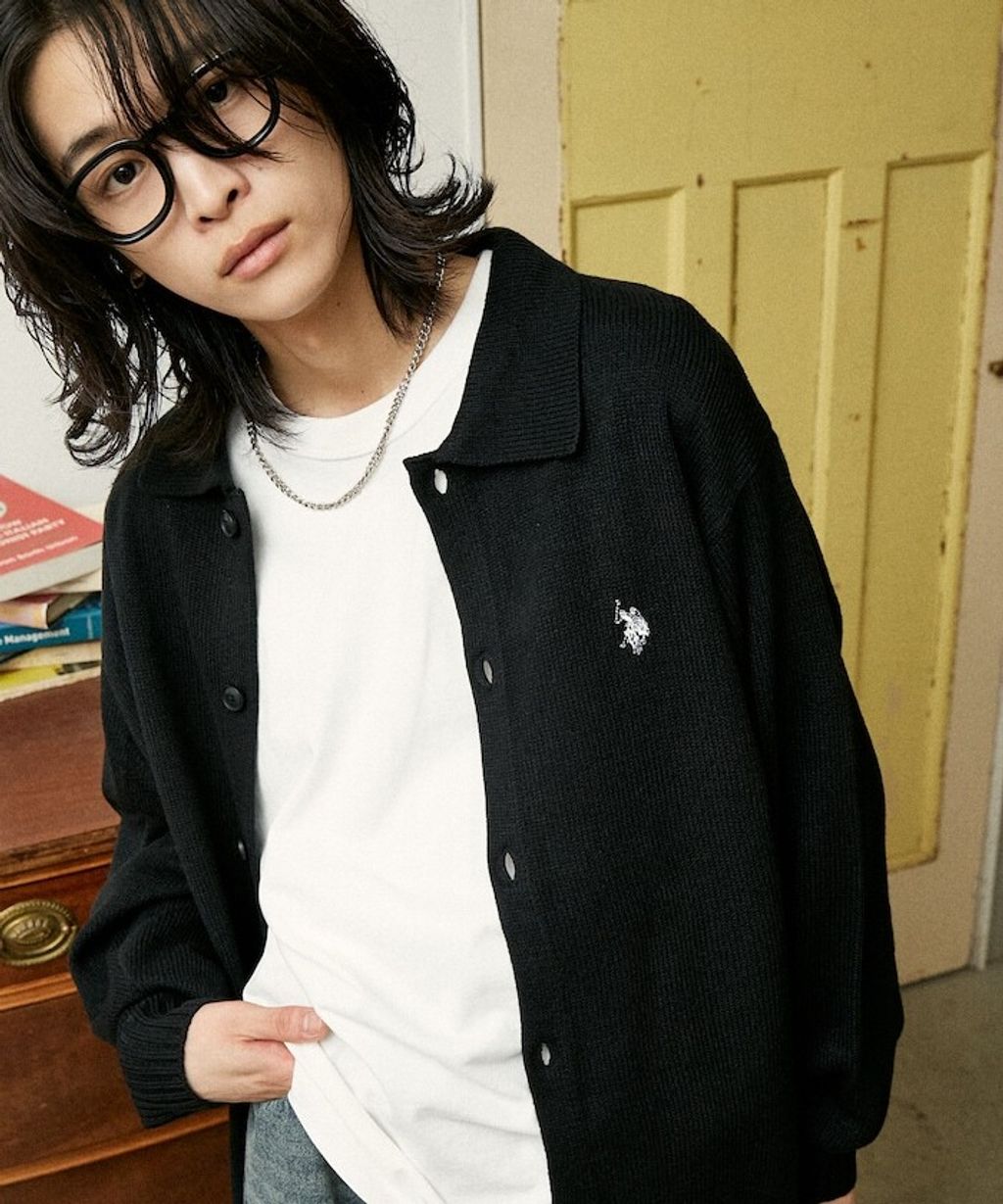 U.S. POLO ASSN. polo領刺繡logo針織開襟衫_23