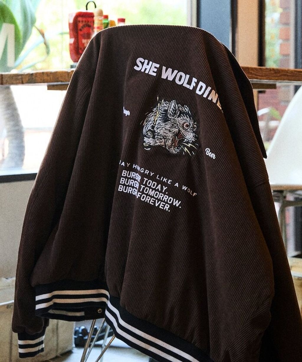 SHE WOLF DINER×FREAKS STORE 聯名燈芯絨教練外套(WOLF)_14