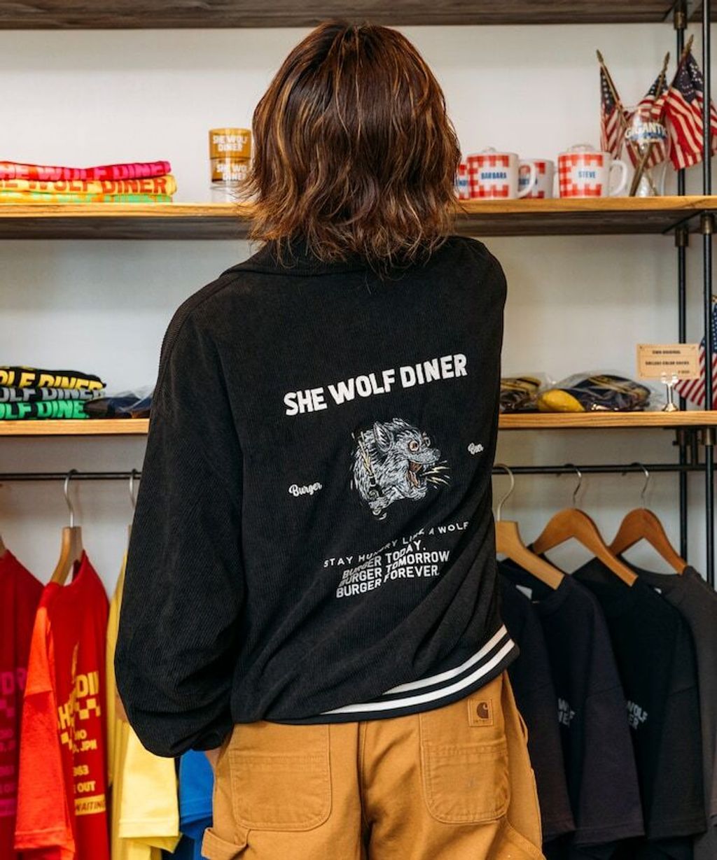 SHE WOLF DINER×FREAKS STORE 聯名燈芯絨教練外套(WOLF)_6