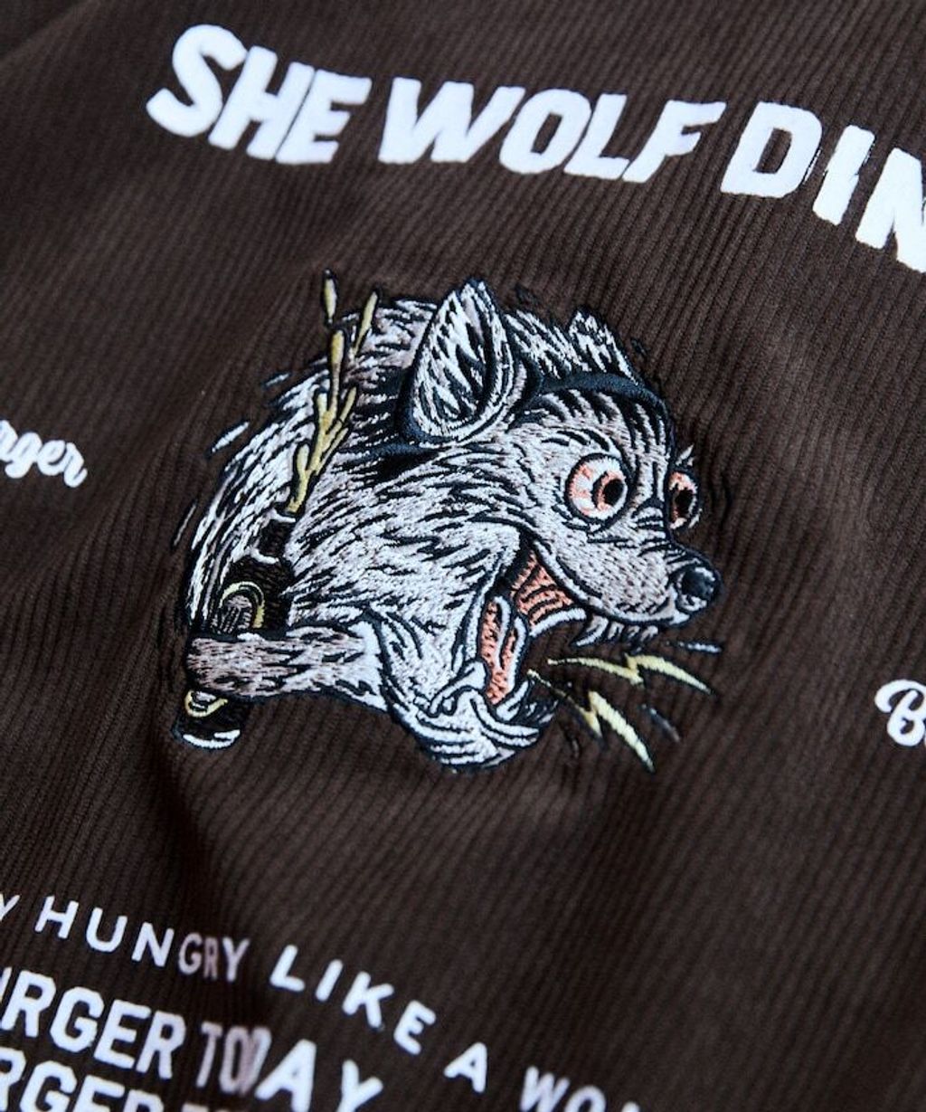 SHE WOLF DINER×FREAKS STORE 聯名燈芯絨教練外套(WOLF)_16