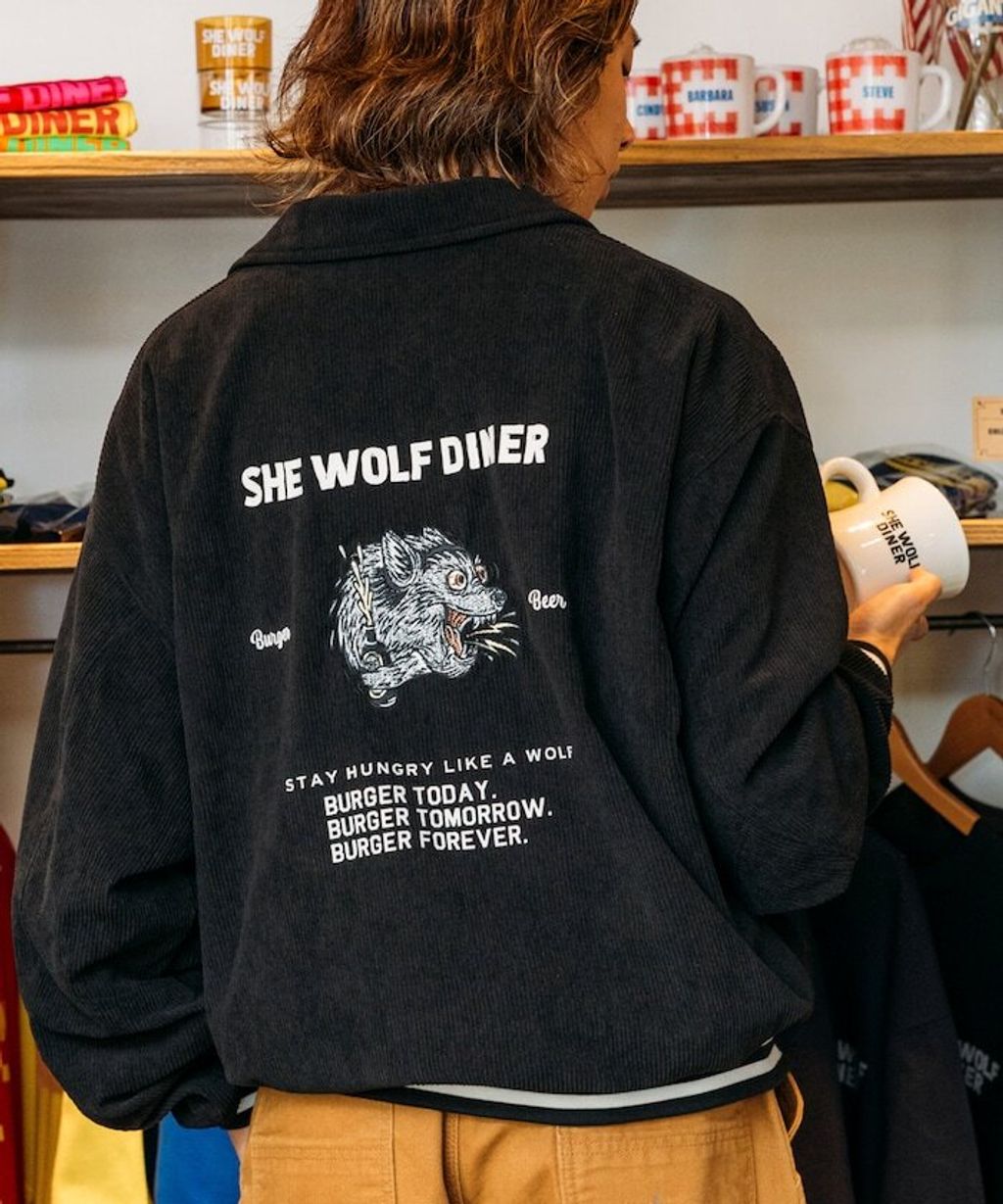 SHE WOLF DINER×FREAKS STORE 聯名燈芯絨教練外套(WOLF)_1
