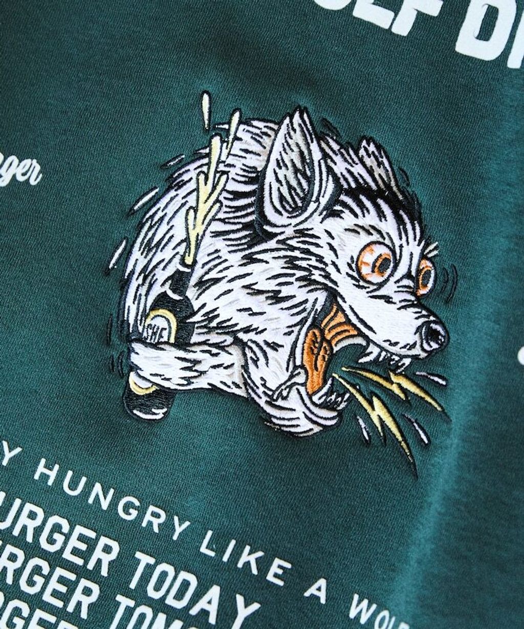 SHE WOLF DINER×FREAKS STORE 聯名背印帽T(WOLF)_16
